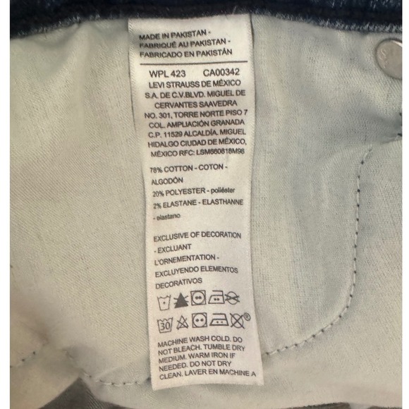Signature Levi Strauss Mid-Rise Skinny Jeans Women Size 12 Medium Wash Excellent - Picture 8 of 10